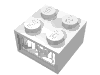 Набор LEGO Electric Lightbrick  2 x  2 Type 2 12V with Clear Diffusor, Белый
