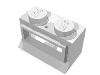 Набор LEGO Window 1 x 2 x 1 (old type) with Extended Lip and Solid Studs, with Fixed Glass, Белый