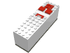 Набор LEGO 9V Battery Box 4 x 14 x 4 with Dark Gray Base Complete Assembly, Белый