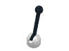 Набор LEGO Lever Small Base with Yellow Lever, Белый