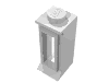 Набор LEGO Window 1 x 1 x 2 (old type) with Extended Lip and Solid Stud, with Fixed Glass, Белый
