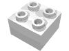 Набор LEGO Brick 2 x 2 without Bottom Tubes, Белый