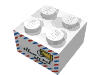 Набор LEGO Brick 2 x 2 with Mail Envelope Print, Белый