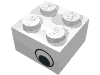 Набор LEGO Brick 2 x 2 with Eye [No Pupils] Print on Two Sides, Offset, Белый