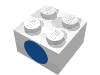 Набор LEGO Brick 2 x 2 with Blue Dot on One Side Print, Белый