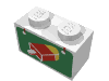 Brick  1 x  2 with Ice Cream Print