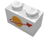 Набор LEGO Brick 1 x 2 with Classic Space Logo Print, Белый