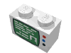 Набор LEGO Brick 1 x 2 with TV Screen and 3 Buttons Print, Белый