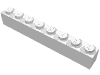 Набор LEGO Brick 1 x 8 with Red Cross Lower Half Print, Белый