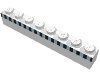 Набор LEGO Brick 1 x 8 with Black Stripe and 16 Blue Squares Print, Белый