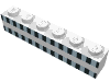 Набор LEGO Brick 1 x 6 with Ferry Squares Light Blue and Black in 2 Lines Print (Set 1554), Белый