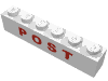 Brick  1 x  6 with Red 'POST' Print