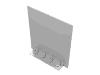 Набор LEGO Door 2 x 5 x 5 Swivel, Flat Base, Белый