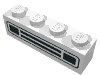 Набор LEGO Brick 1 x 4 with Town Car Grille Black, Белый