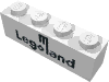 Набор LEGO Brick 1 x 4 with Black Legoland Logo Print, Белый