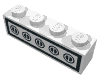 Набор LEGO Brick 1 x 4 with Homemaker Stove Switch Print, Белый