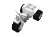 Набор LEGO Tricycle Complete Assembly with Dark Gray Chassis & White Wheels, Белый