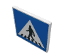 Набор LEGO Roadsign Clip-on  2 x  2 Square with Pedestrian Crossing Print, Белый