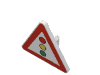 Набор LEGO Roadsign Clip-on  2.2 x  2.667 Triangular w/ Traffic Light Patt., Белый
