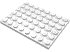 Набор LEGO Plate 6 x 8 with Square Underside Studholes, Белый