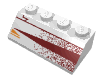 Набор LEGO Slope 45В° 2 x 4 with Red and Gold Triangles Right Print, Белый