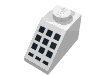 Набор LEGO Slope 45В° 2 x 1 with 9 Large + 3 Small Black Buttons Print, Белый