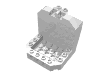 Набор LEGO Cockpit 6 x 6 x 5 with Hinge, Белый