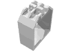 Набор LEGO Container, Box Open Ended 2 x 4 x 4 with 1 hinge finger each end, Белый