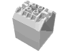 Набор LEGO Container, Box Open Ended 4 x 4 x 4 with 1 hinge finger each end, Белый