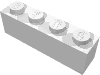 Набор LEGO Brick 1 x 4 without Bottom Tubes, Белый