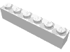 Набор LEGO Brick 1 x 6 without Bottom Tubes, Белый