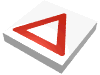Набор LEGO Tile 2 x 2 with Red Warning Triangle Print, Белый