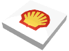 Набор LEGO Tile 2 x 2 with Shell Logo Print, Белый