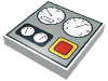 Набор LEGO Tile 2 x 2 with Gauges Print, Белый