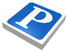 Набор LEGO Tile  2 x  2 with "P" on Blue Background Print, Белый