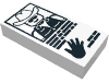 Набор LEGO Tile 1 x 2 with Officer Picture and Handprint Print, Белый