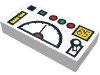Набор LEGO Tile 1 x 2 with Telemetry Panel Print, Белый