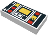 Набор LEGO Tile 1 x 2 with Red and Yellow Control Panel Print, Белый