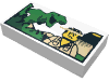Набор LEGO Tile  1 x  2 with Minifig and Dinosaur Print, Белый