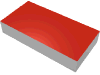 Tile 1 x 2 with Red Top Print