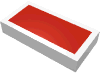 Набор LEGO Tile 1 x 2 with Red Rectangle Print, Белый