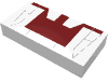 Набор LEGO Tile 1 x 2 with SW Mini Jedi Starfighter Print Dark Red Geometric Print, Star Wars, Episode 2, Белый