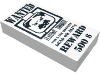 Набор LEGO Tile  1 x  2 with "Wanted - Flatfoot Thomsen" Print, Белый