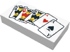 Набор LEGO Tile  1 x  2 with Playing Cards Print, Белый