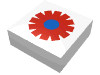 Набор LEGO Tile 1 x 1 with Red/Blue Flower Print scala,daisy,jewelry,ring, Белый
