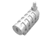 Набор LEGO Technic Competition Cannon, Round Bottom with Black Ends, Белый