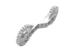 Набор LEGO Technic Arm 1 x 7 x 3 with Gear Ends, Белый