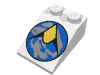 Набор LEGO Slope 33В° 3 x 2 with Explorien Logo Print, Белый