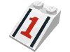 Набор LEGO Slope 33В° 3 x 2 with Number 1 Print, Белый