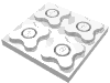 Набор LEGO Scala Plate 4 x 4, Белый